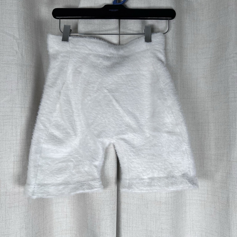 Gymshark x Whitney Simmons Eyelash Knit Fuzzy White Shorts Women's Small